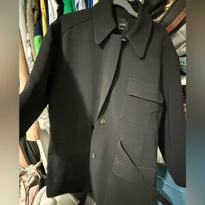 LESET Arielle Belted Crepe Jacket